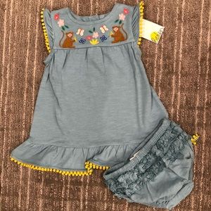 NWT Baby Boden Girls Dress and Bloomers-3-6 month